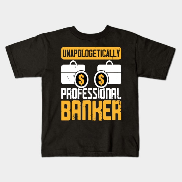 Funny Loan Officer Retro Vintage I'm a Banker Kids T-Shirt by Wanderlust Creations